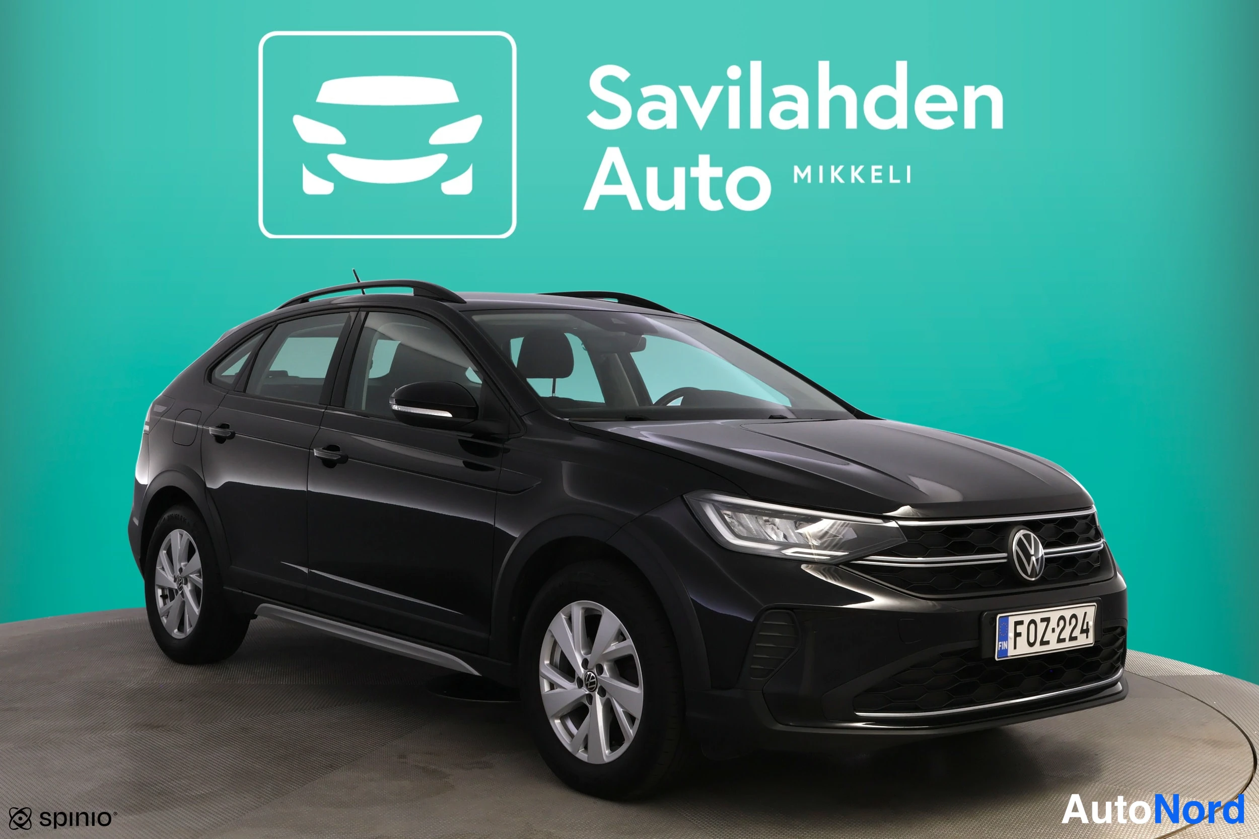 Musta Volkswagen Taigo 2021, etuviisto, keula oikealle, kuva 6