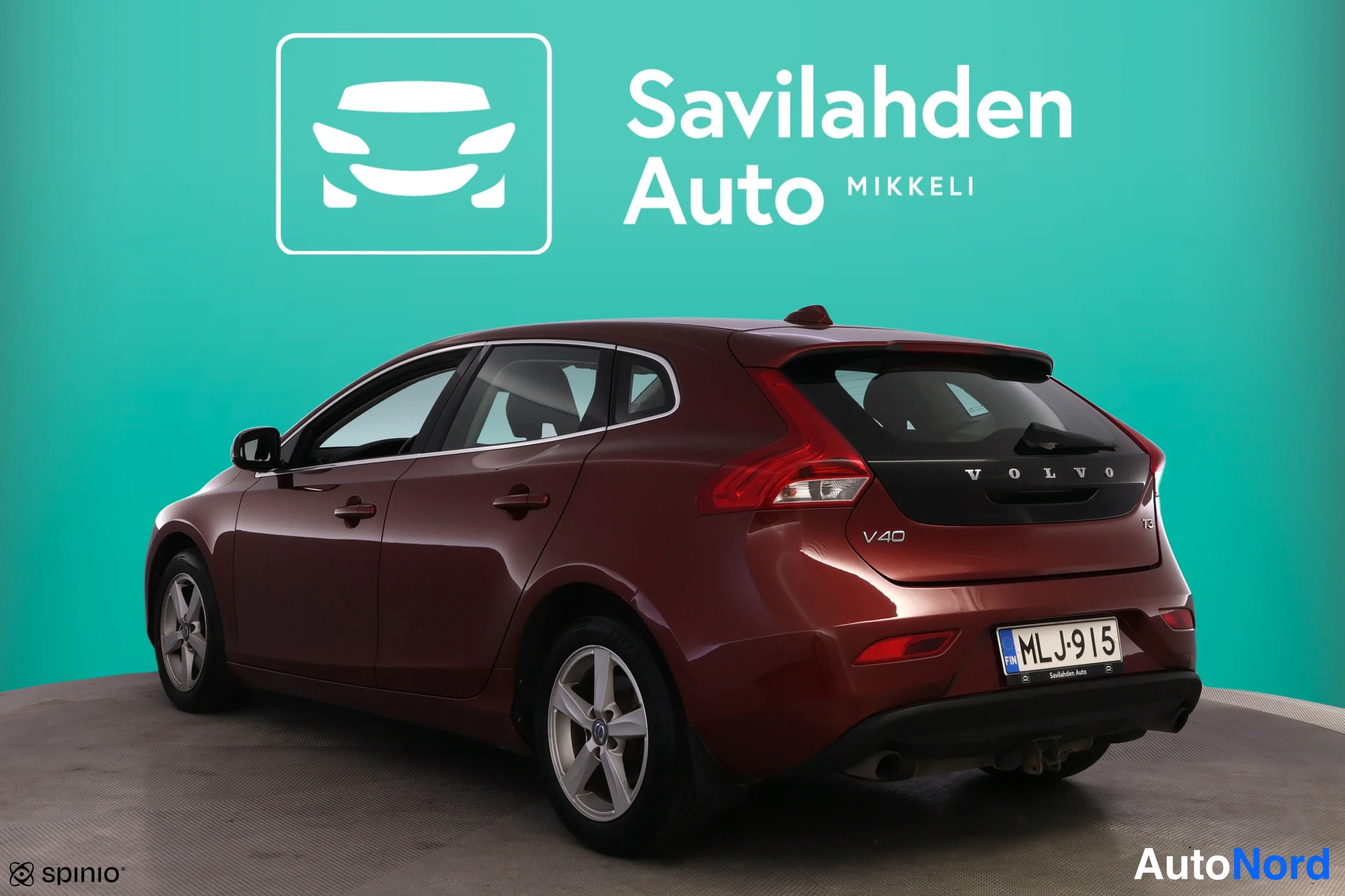 Punainen Volvo V40 2013, takaviisto, kuva 8