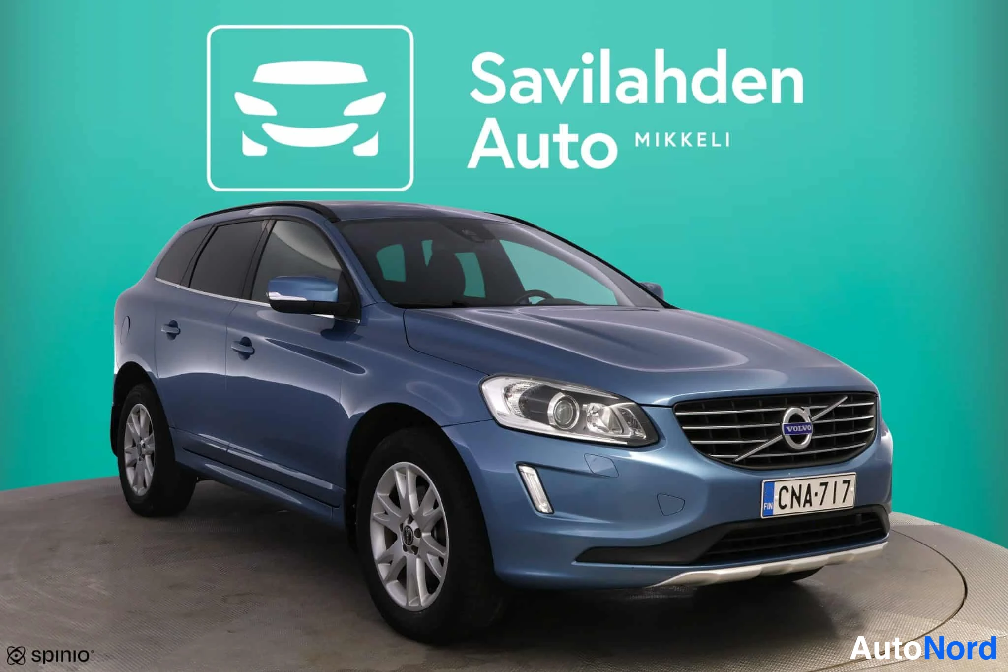 Sininen Volvo XC60 2015, etuviisto, keula oikealle, kuva 5