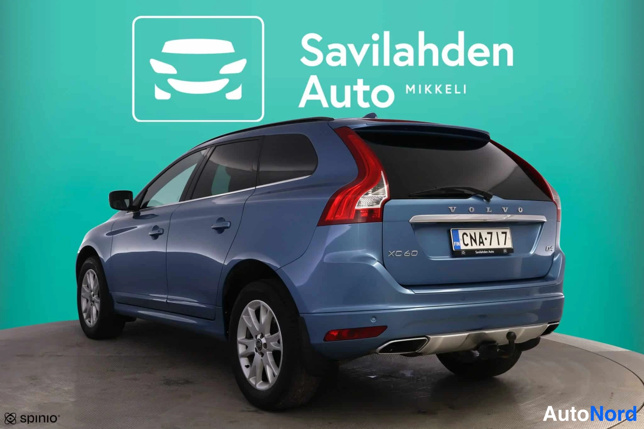 Sininen Volvo XC60 2015, takaviisto, kuva 10