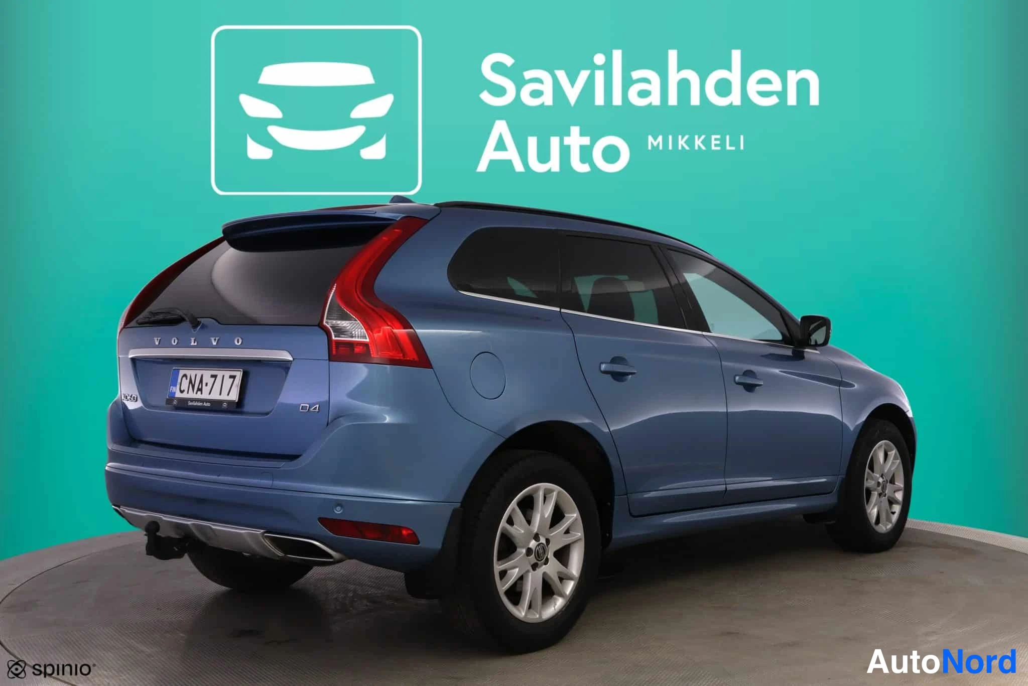 Sininen Volvo XC60 2015, takaviisto, kuva 12