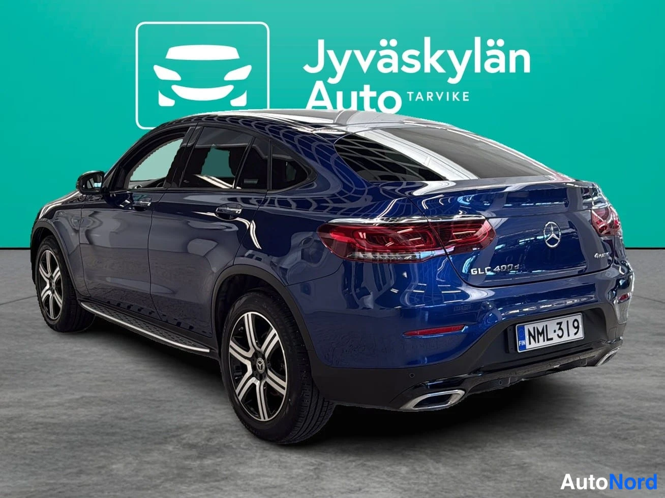 Sininen Mercedes-Benz GLC 2022, takaviisto, kuva 4