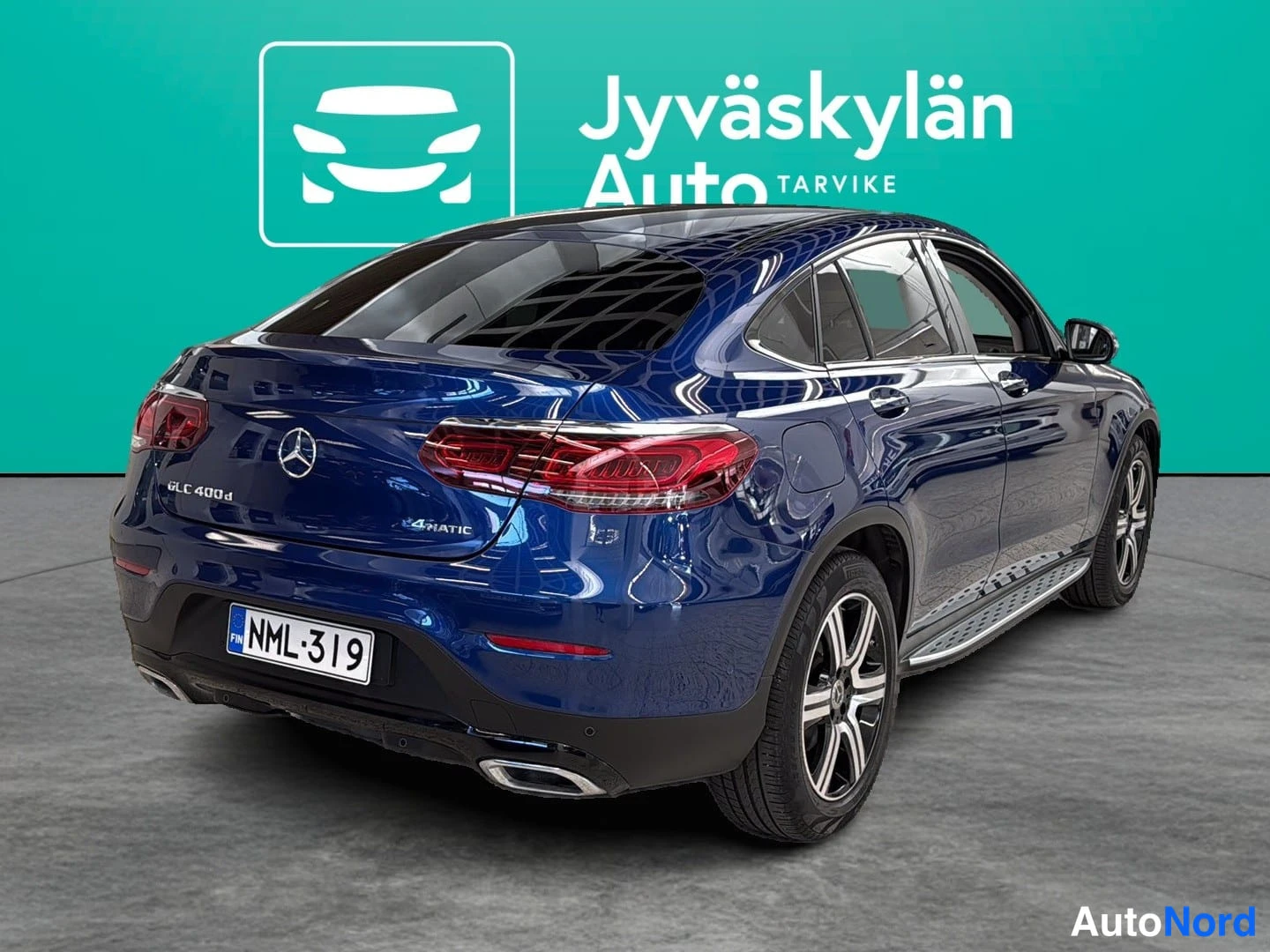 Sininen Mercedes-Benz GLC 2022, takaviisto, kuva 5