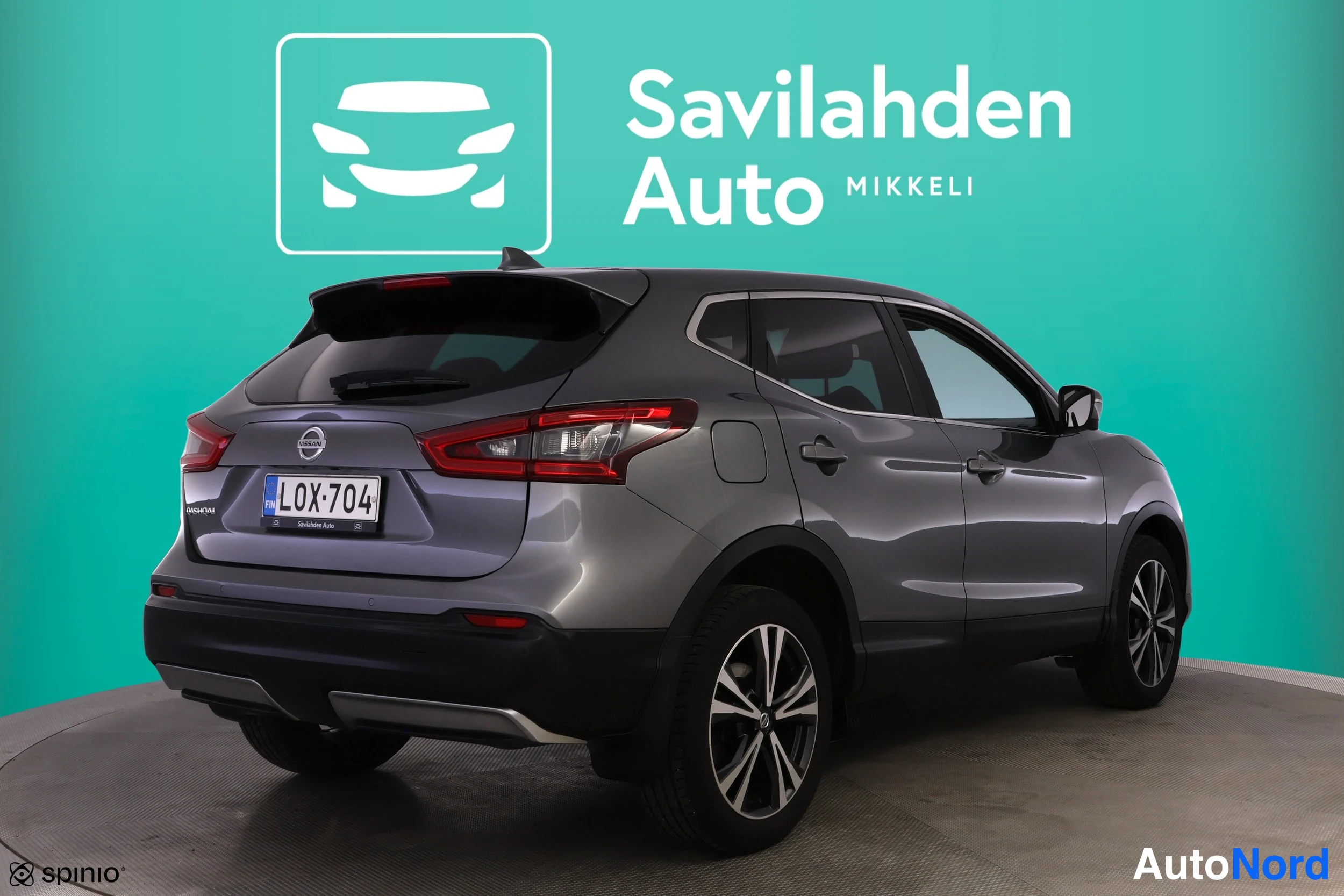 Harmaa Nissan Qashqai 2019, takaviisto, kuva 12