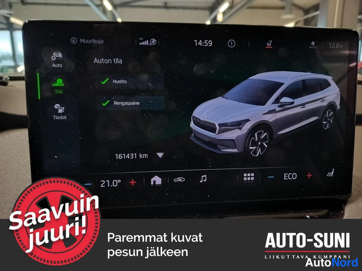 Vihreä Skoda Enyaq 2021, yksityiskohta, kuva 7