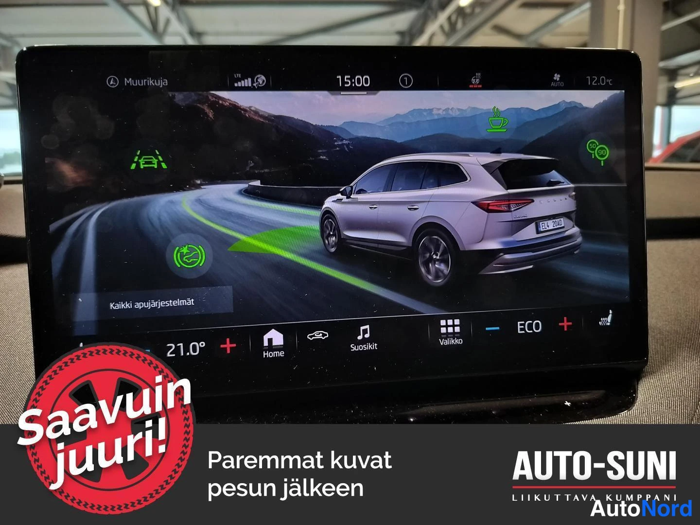 Vihreä Skoda Enyaq 2021, yksityiskohta, kuva 9