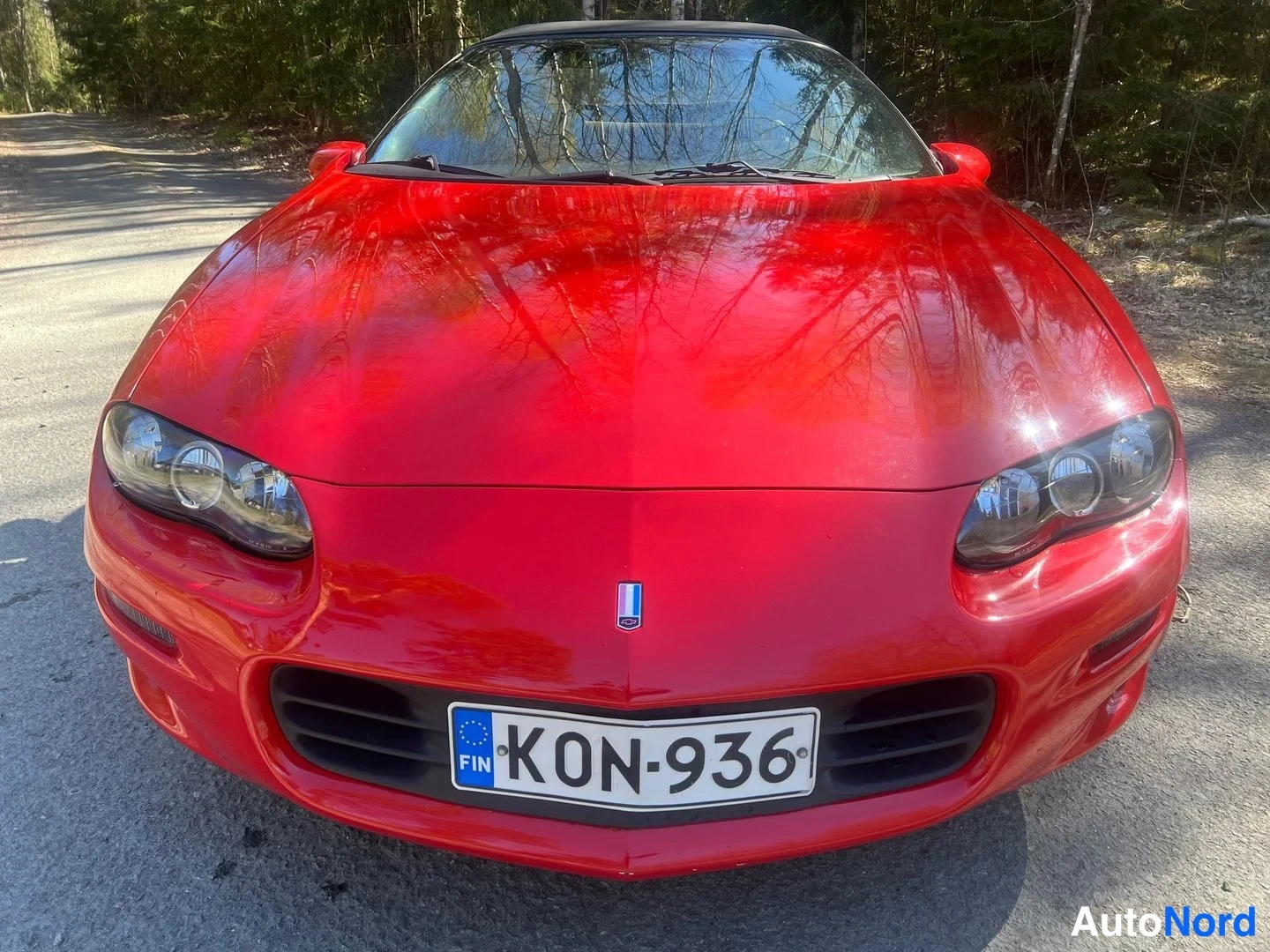 Röd Chevrolet Camaro 2000, framifrån, bild 8
