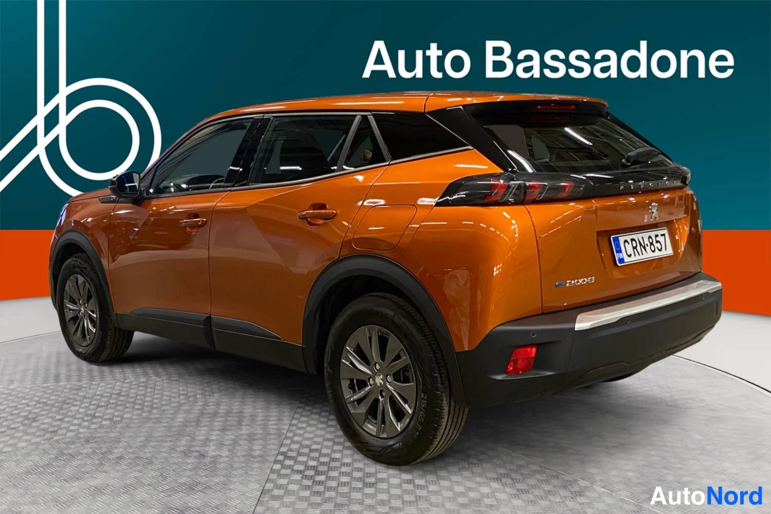 Oranssi Peugeot E-2008 2023, takaviisto, kuva 7