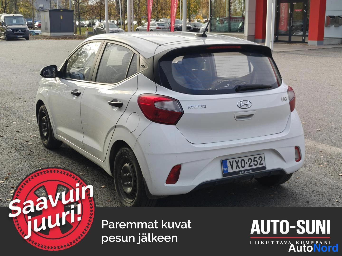 Valkoinen Hyundai i10 2022, takaviisto, kuva 2