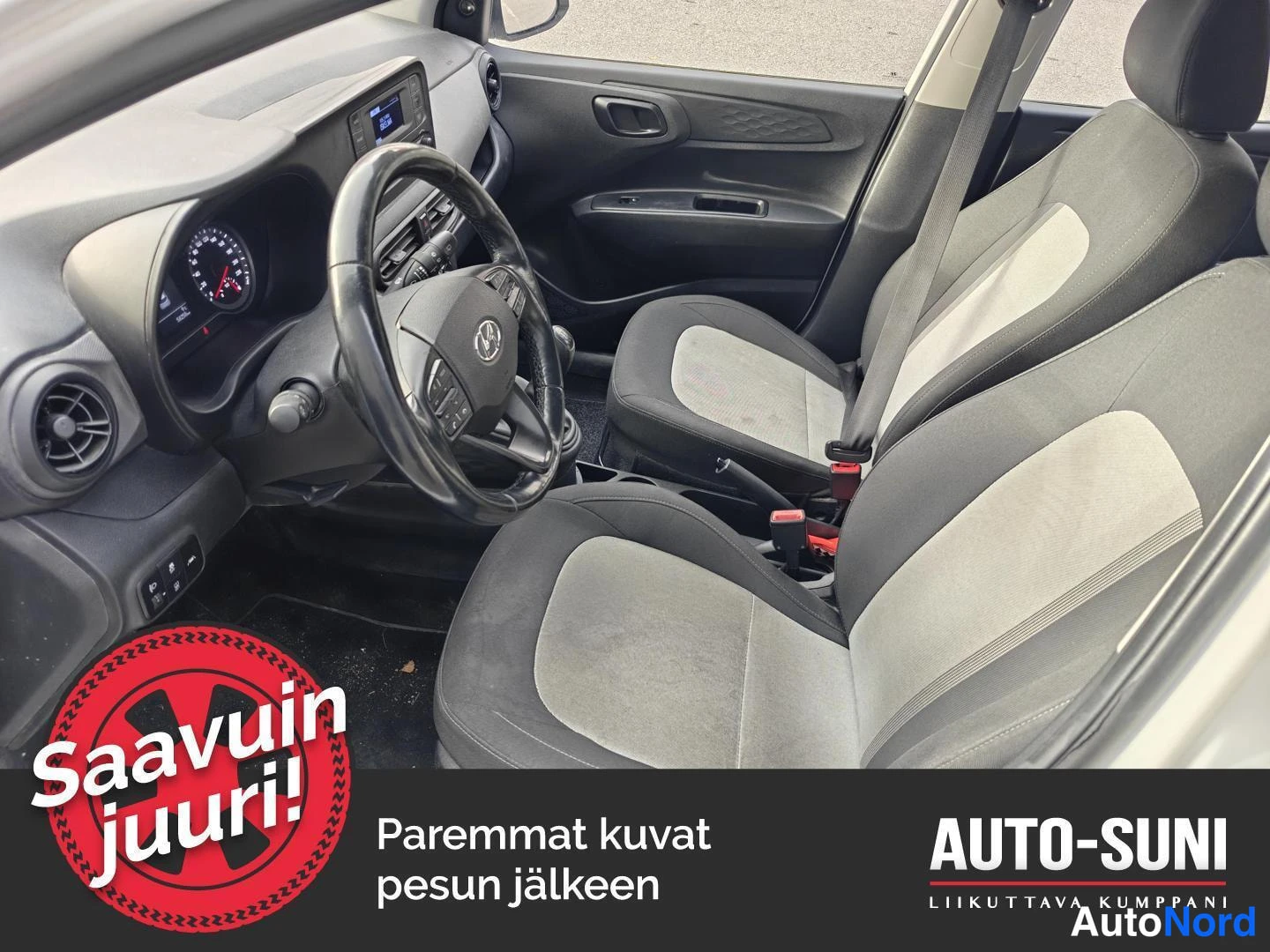 Valkoinen Hyundai i10 2022, ohjaamo, kuva 3