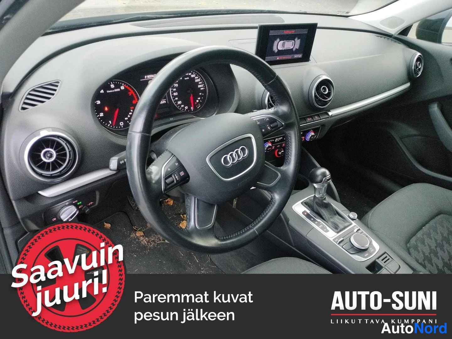 Black Audi A3 2014, cockpit, photo 5