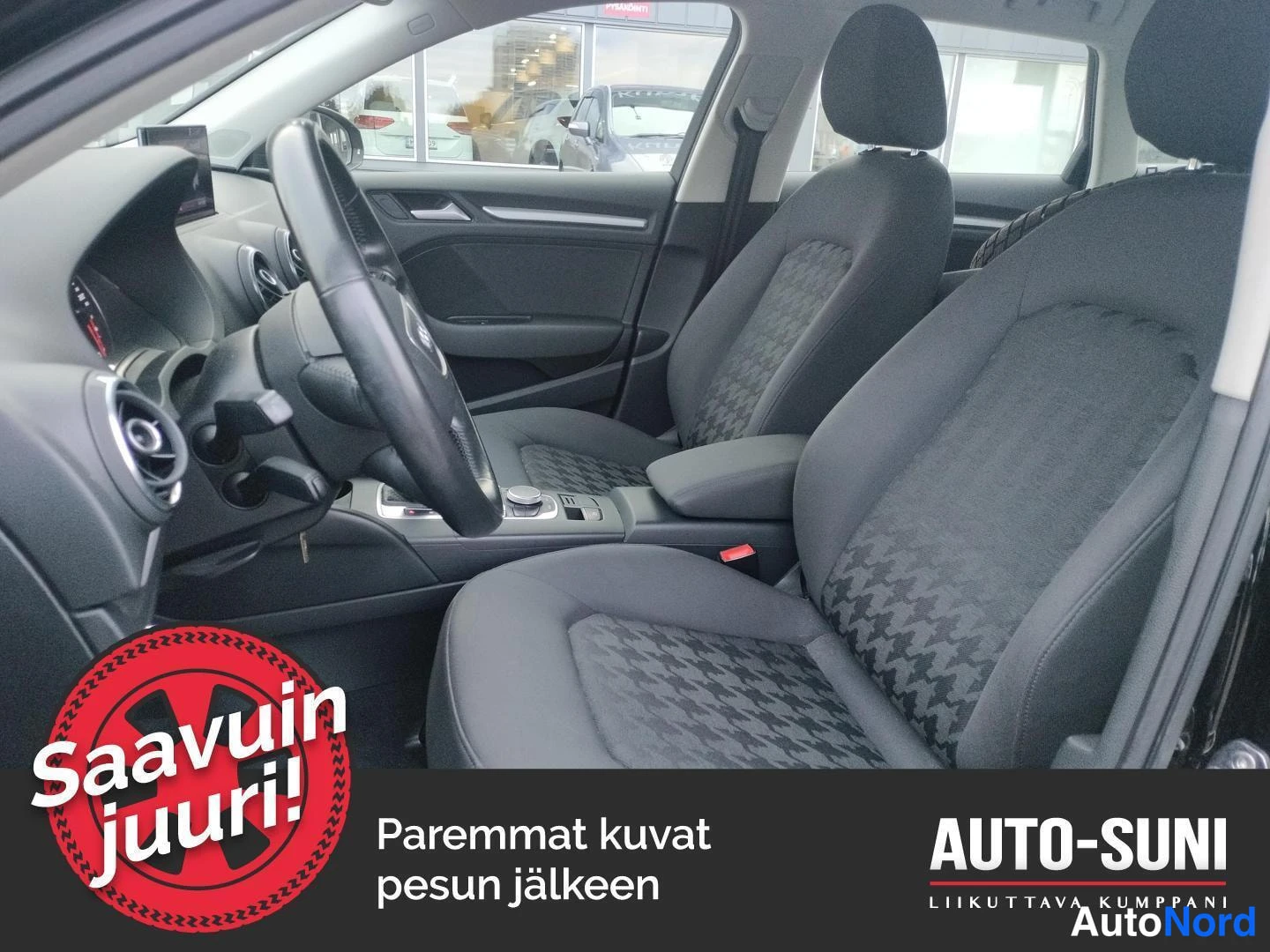 Black Audi A3 2014, front seats, photo 6
