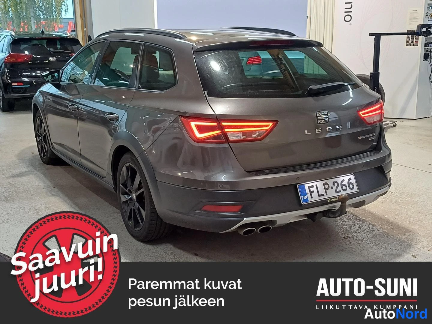 Harmaa Seat Leon X-Perience 2015, takaviisto, kuva 4
