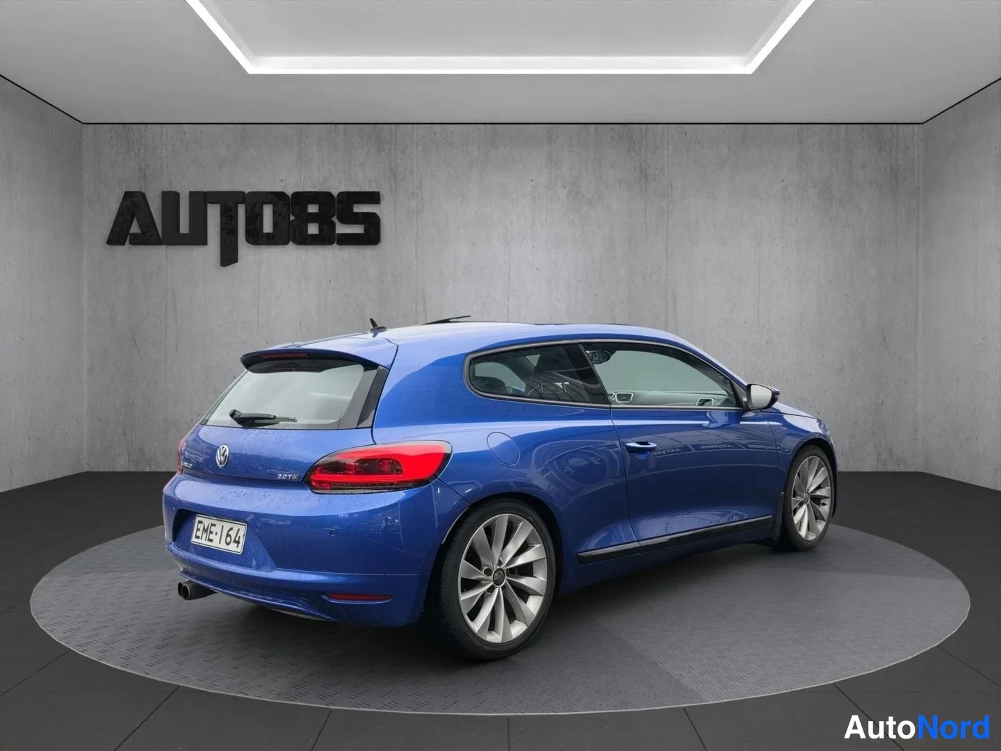 Sininen Volkswagen Scirocco 2013, takaviisto, kuva 6