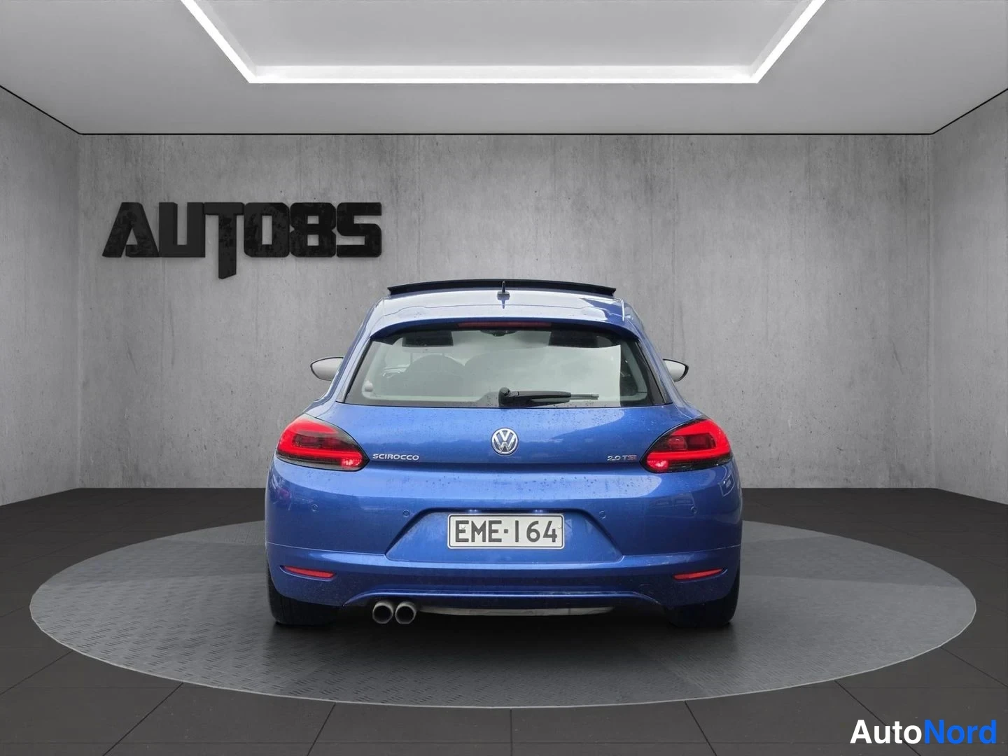 Sininen Volkswagen Scirocco 2013, takaa, kuva 8