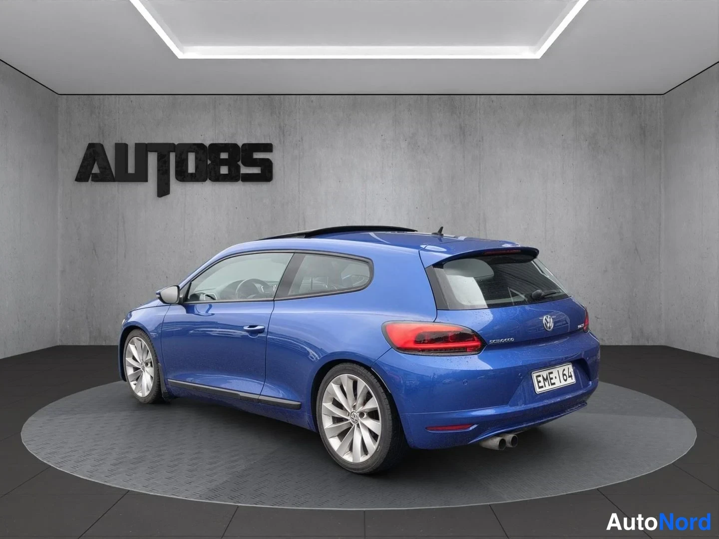 Sininen Volkswagen Scirocco 2013, takaviisto, kuva 7