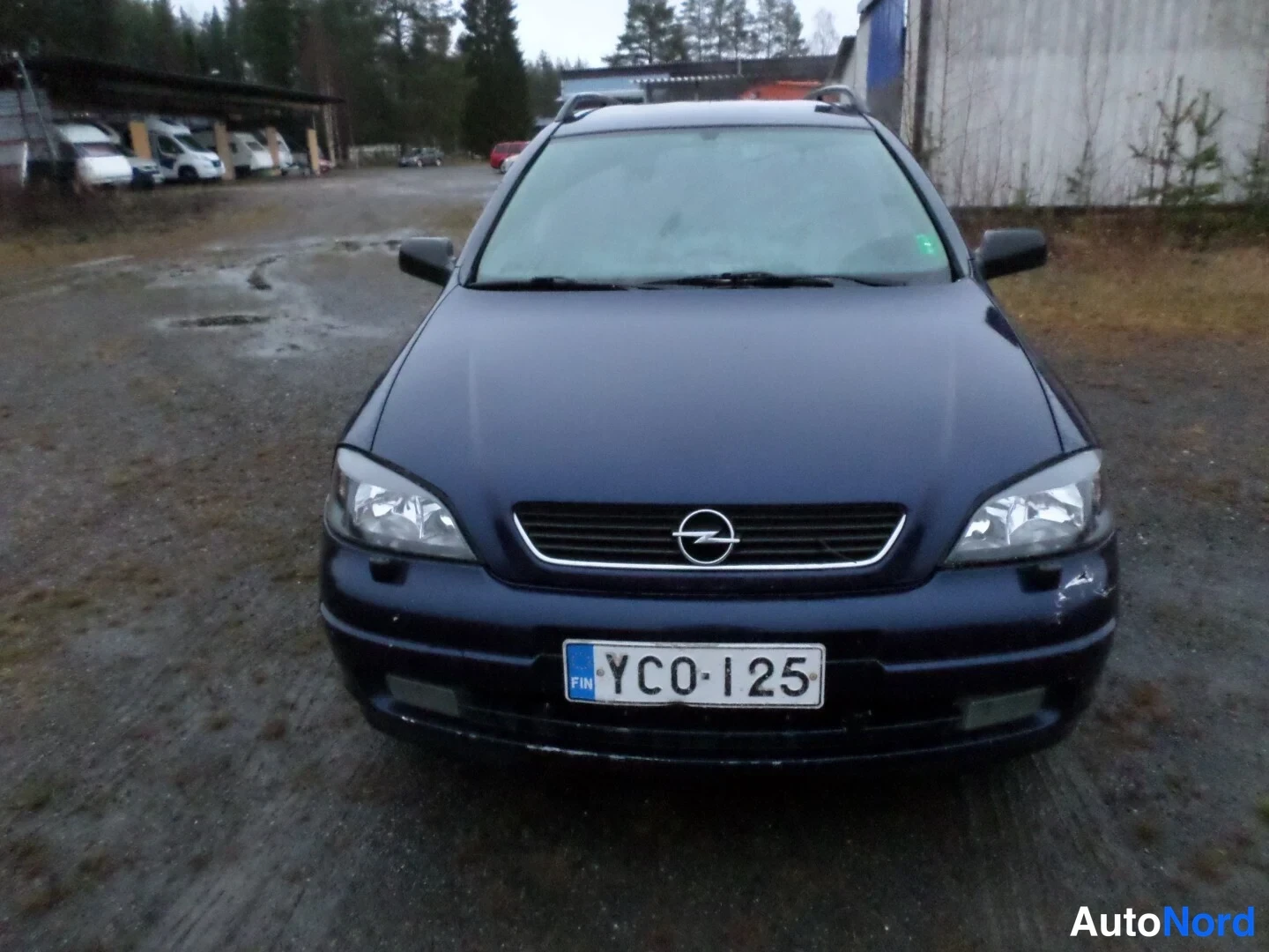 Sininen Opel Astra 1999, edestä, kuva 3