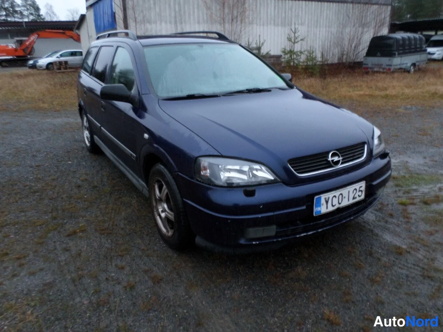 Sininen Opel Astra 1999, etuviisto, keula oikealle, kuva 2
