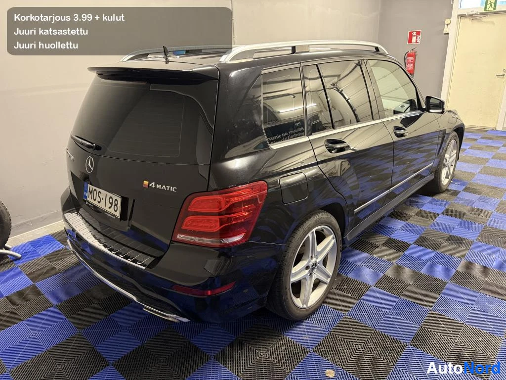 Black Mercedes-Benz GLK 220 d 4MATIC 2013, rear three-quarter, photo 7