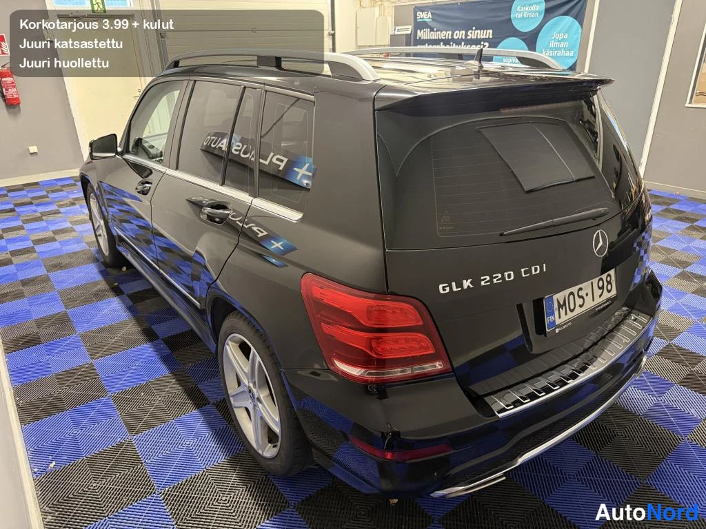 Black Mercedes-Benz GLK 220 d 4MATIC 2013, rear three-quarter, photo 8