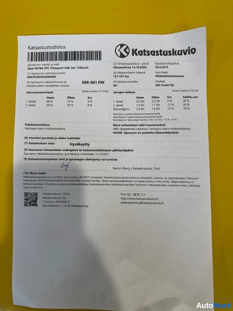 Keltainen Opel Astra GTC 2013, asiakirja, kuva 18