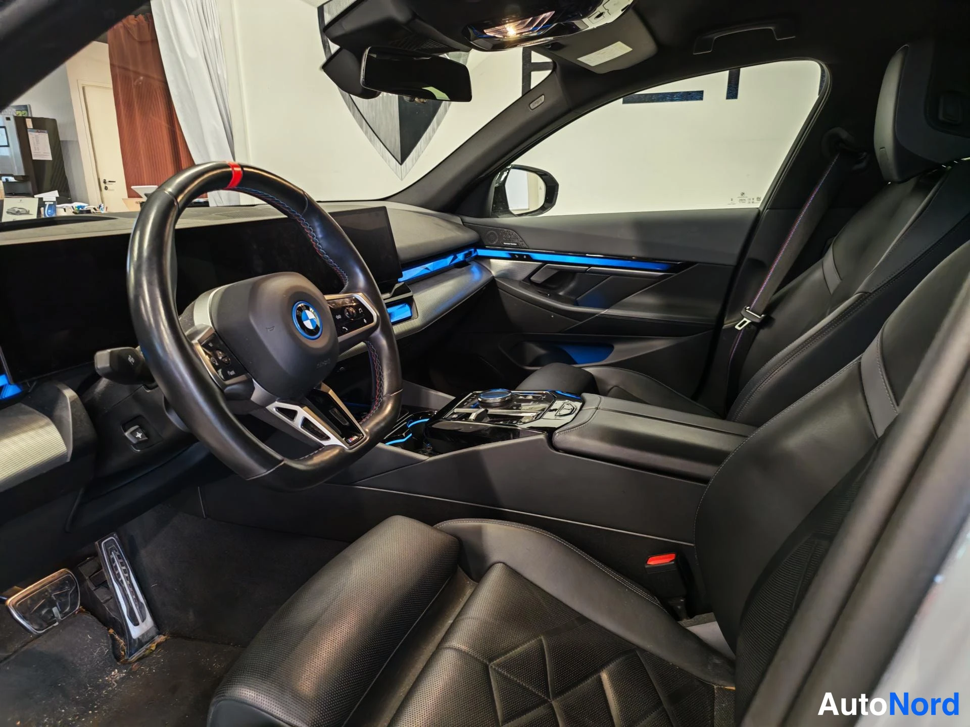 Grey BMW i5 2024, cockpit, photo 8