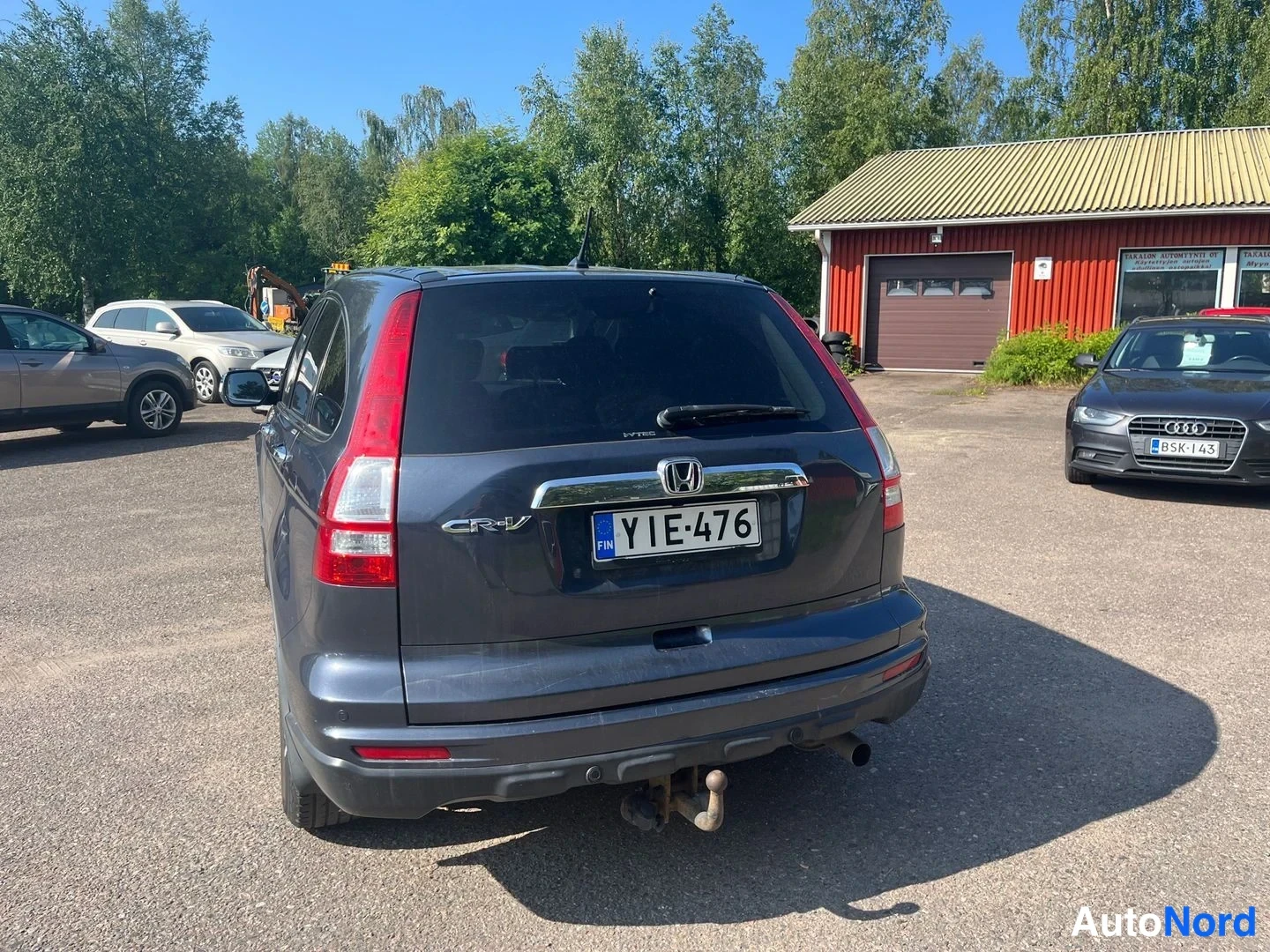 Sininen Honda CR-V 2012, takaa, kuva 4