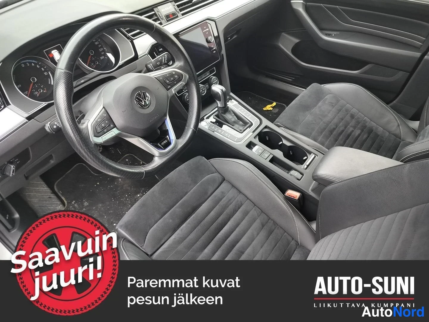 Valkoinen Volkswagen Passat Variant 2020, ohjaamo, kuva 5