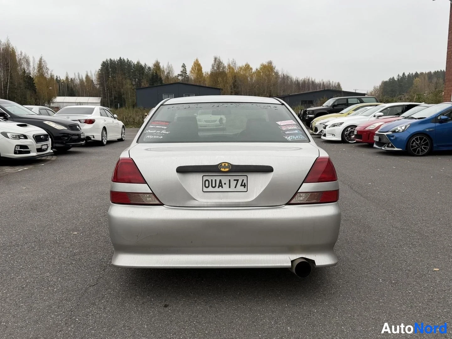 Grå Toyota MarkII 1JZ-GTE 1999, bakifrån, bild 6