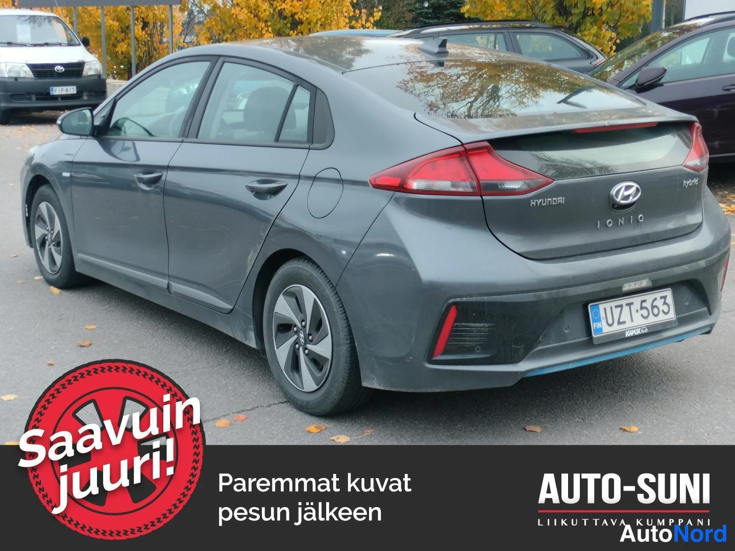 Harmaa Hyundai Ioniq 2017, takaviisto, kuva 3