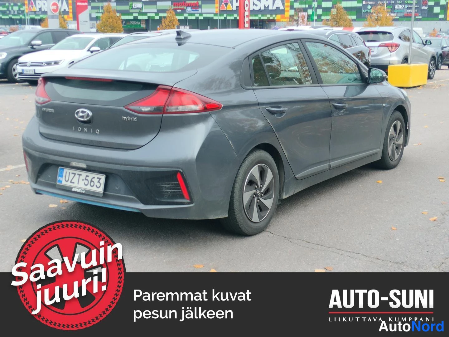 Harmaa Hyundai Ioniq 2017, takaviisto, kuva 4
