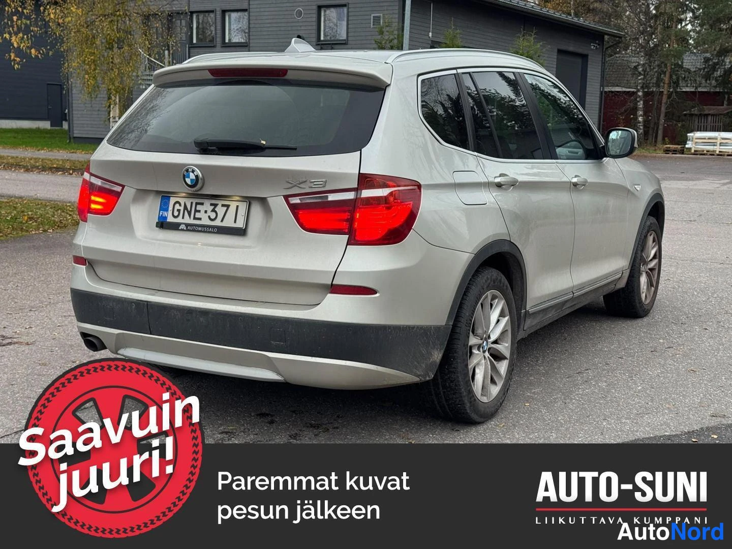 Beige BMW X3 2012, takaviisto, kuva 4