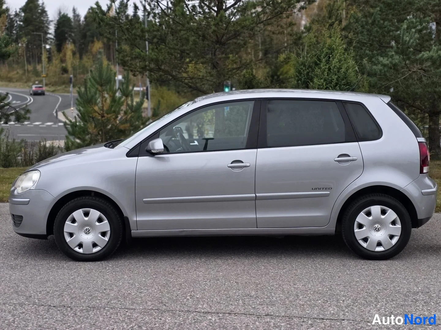 Harmaa Volkswagen Polo 2009, takaviisto, kuva 4