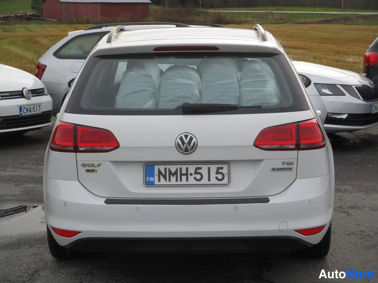 Valkoinen Volkswagen Golf Variant 2016, takaa, kuva 8