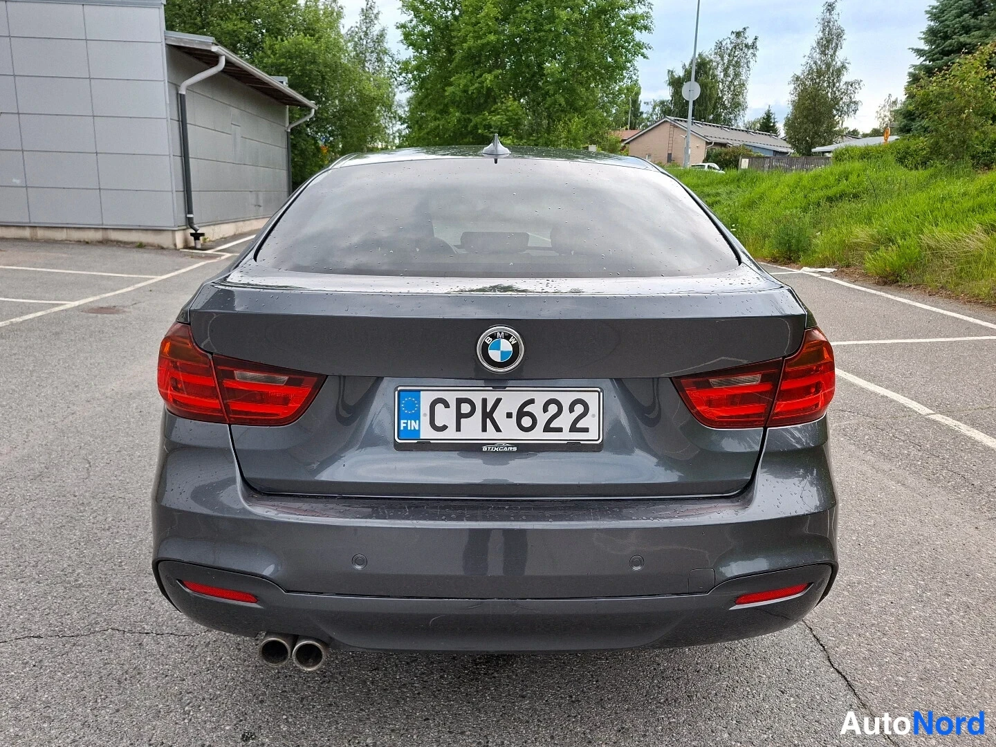 Harmaa BMW 335d xDrive 2015, takaa, kuva 8