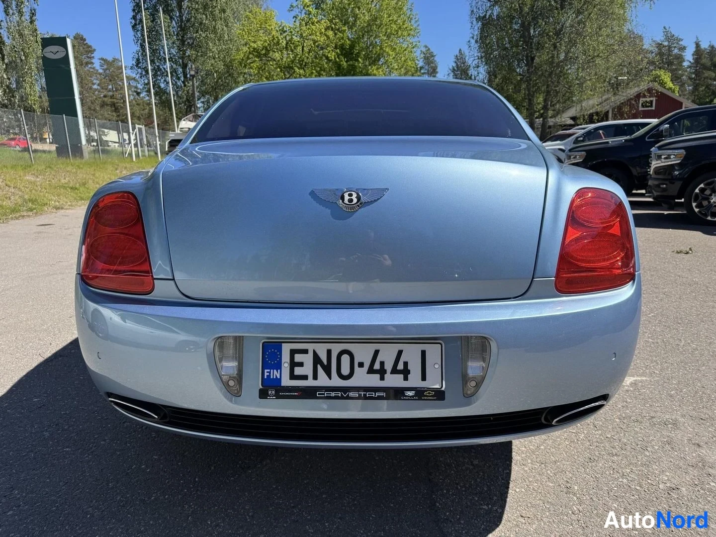 Sininen Bentley Continental Flying Spur 2006, takaa, kuva 8