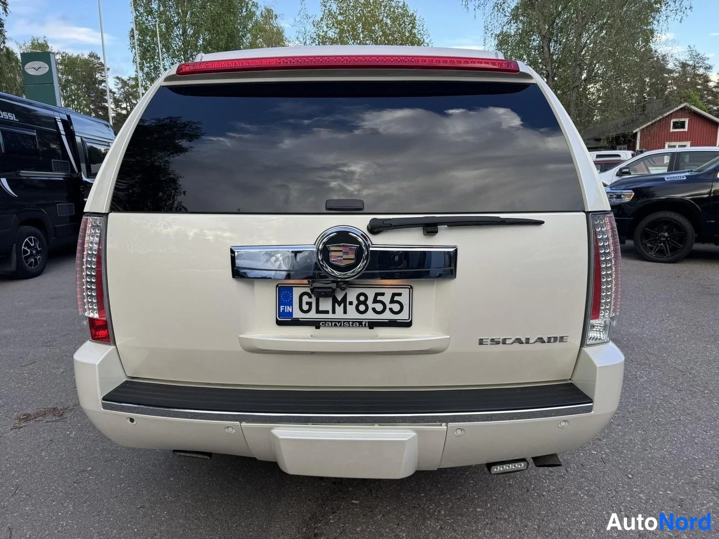 Valkoinen Cadillac Escalade ESV 2008, takaa, kuva 8