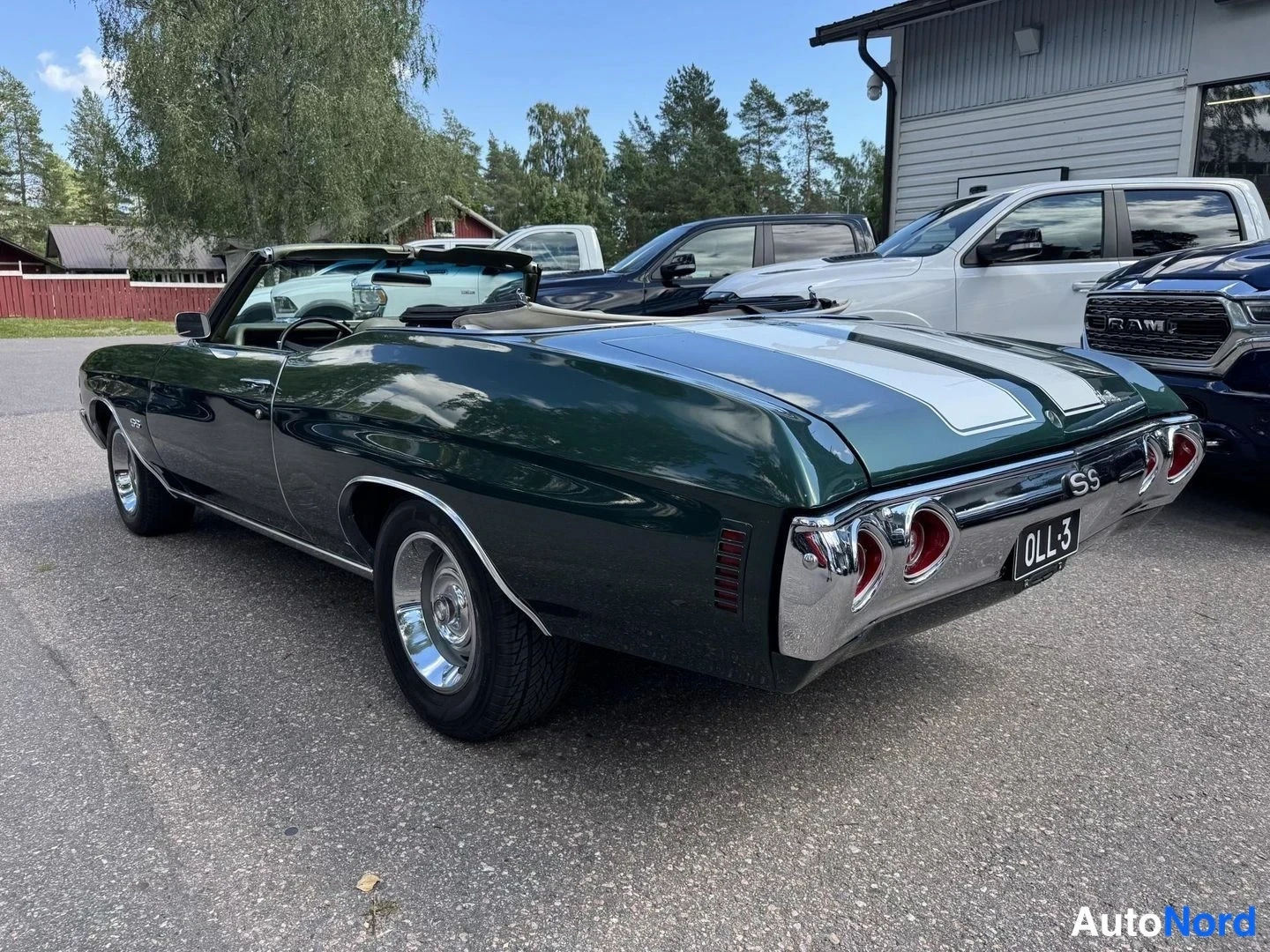 Vihreä Chevrolet Chevelle 1971, takaviisto, kuva 10