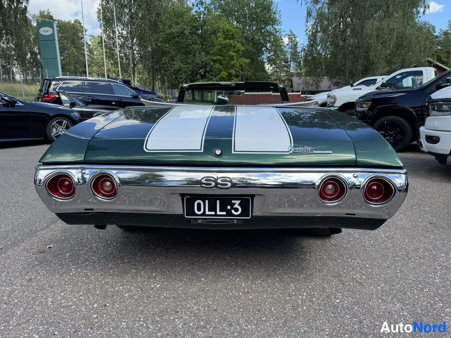 Vihreä Chevrolet Chevelle 1971, takaa, kuva 14