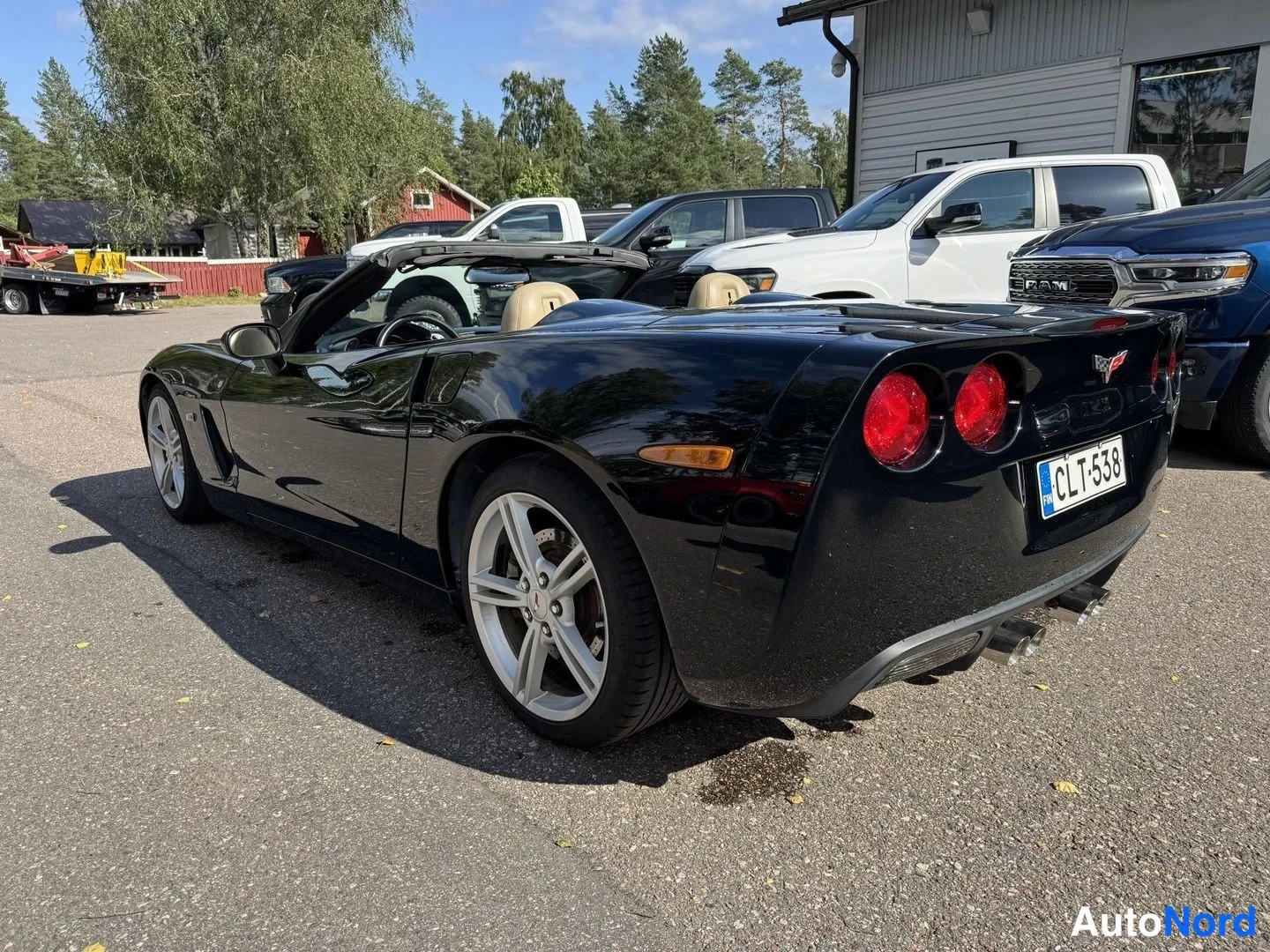 Musta Chevrolet Corvette C6 2005, takaviisto, kuva 7