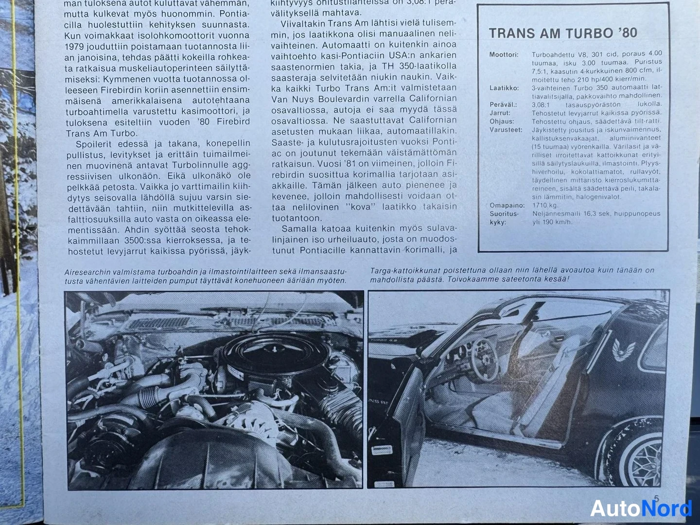 Musta Pontiac Firebird TRANS AM 1980, asiakirja, kuva 31