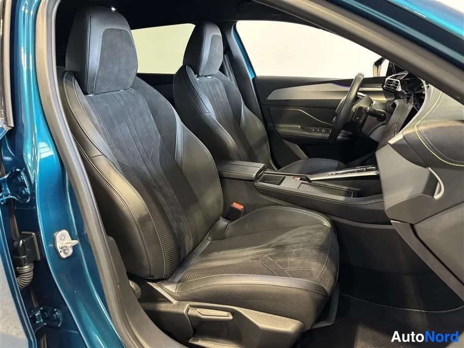 Blue Peugeot 408 2023, front seats, photo 12