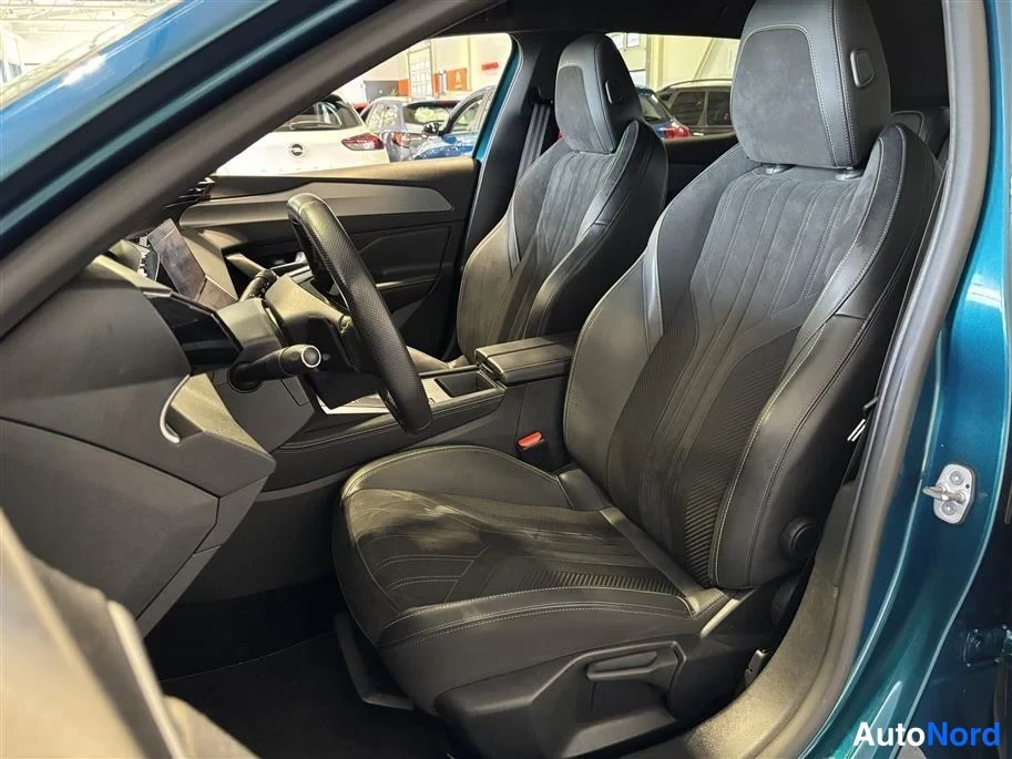 Blue Peugeot 408 2023, front seats, photo 11