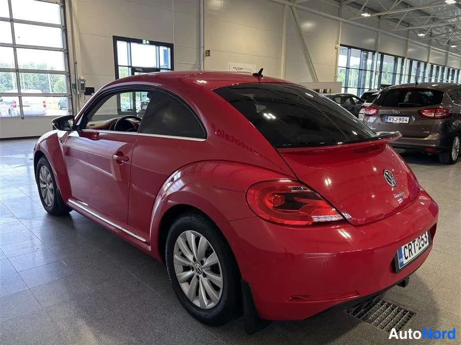 Red Volkswagen Beetle 2015, rear three-quarter, photo 5