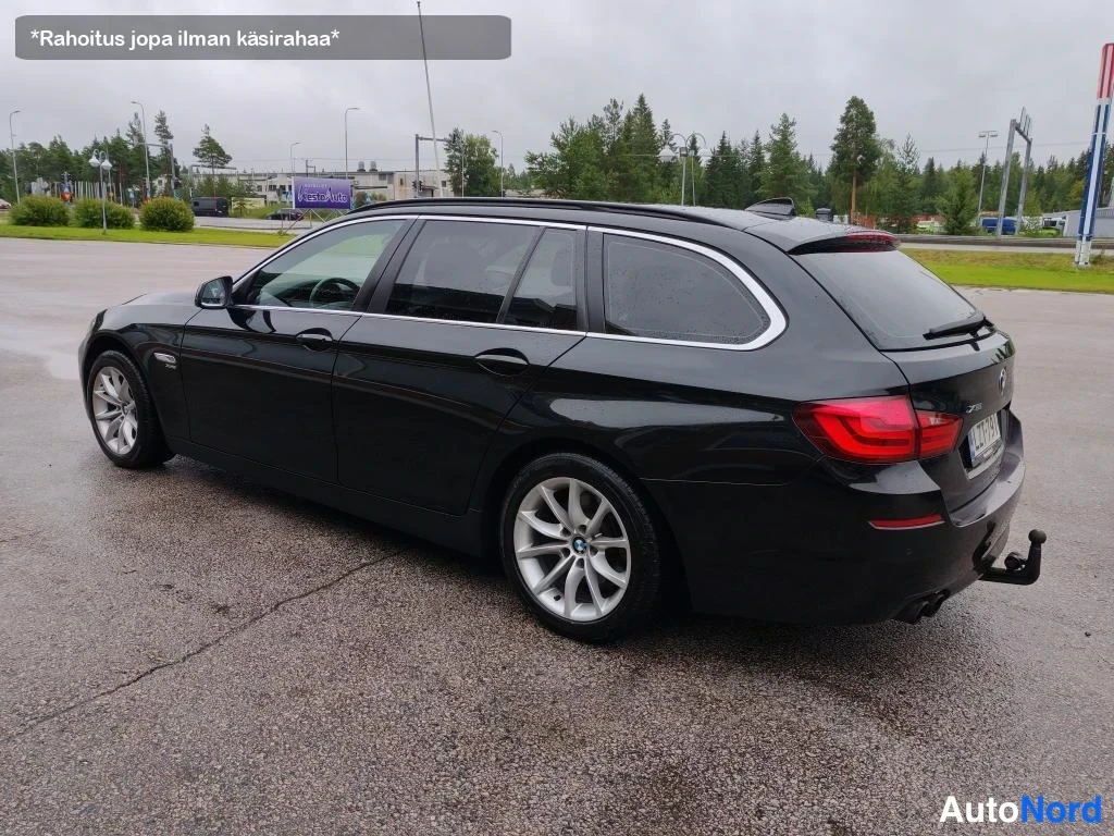 Musta BMW 525d xDrive 2012, takaviisto, kuva 13