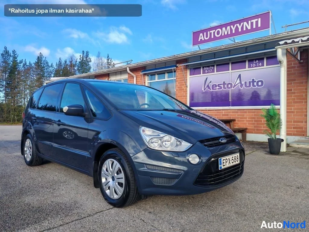 Harmaa Ford S-MAX 2011, etuviisto, keula oikealle, kuva 3