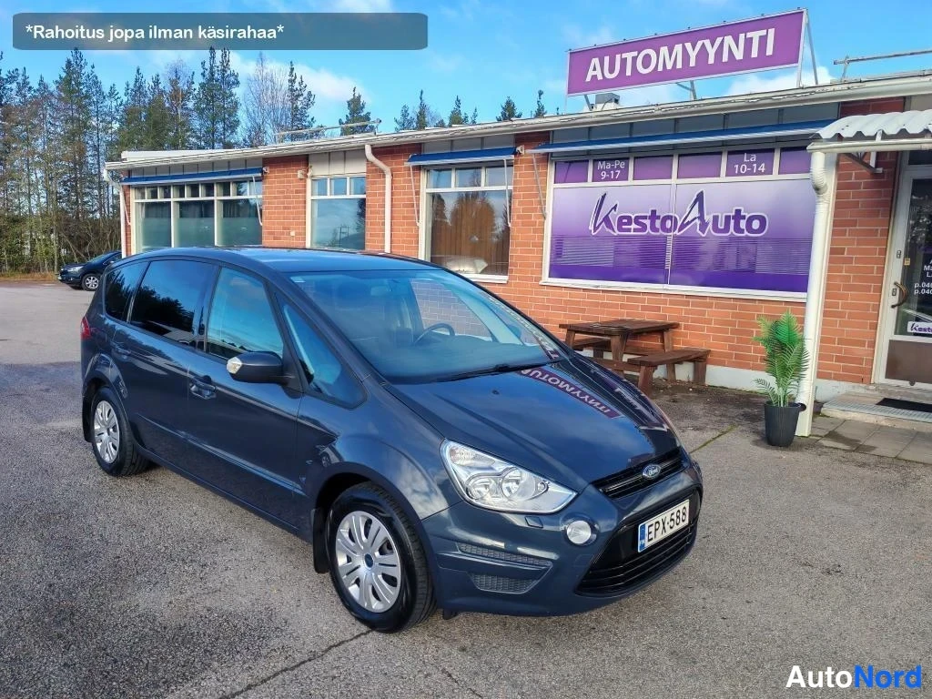 Harmaa Ford S-MAX 2011, etuviisto, keula oikealle, kuva 4