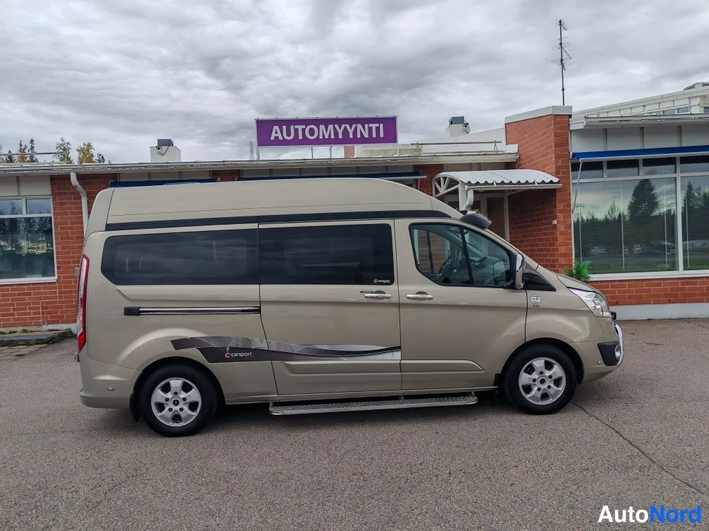 Harmaa Ford Transit Custom 2018, sivulta, kuva 4