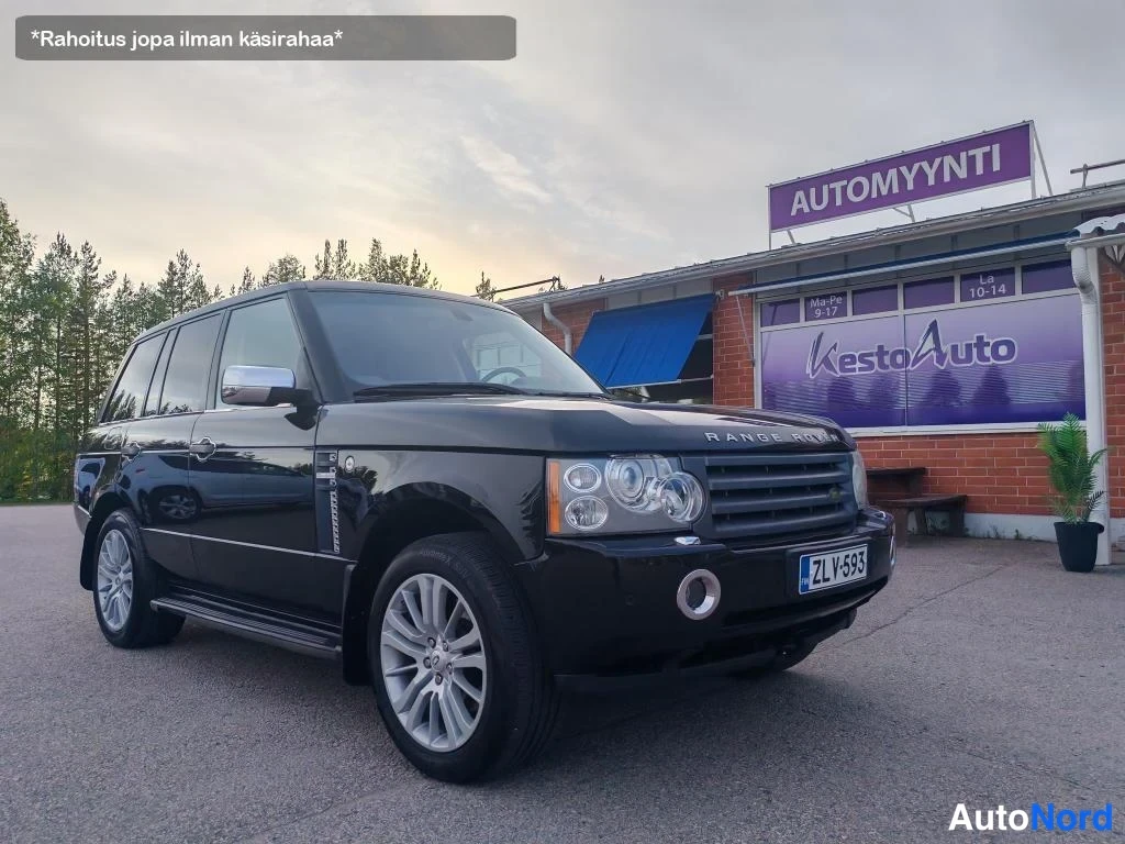 Musta Land Rover Range Rover 2009, etuviisto, keula oikealle, kuva 4