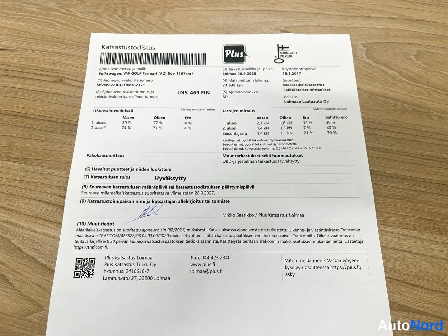 Musta Volkswagen Golf 2017, asiakirja, kuva 27